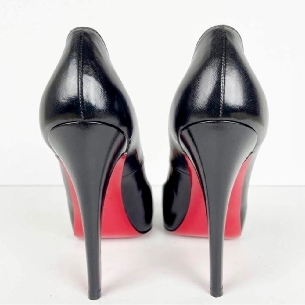 CHRISTIAN Louboutin Very Prive  120mm Platform heel EU 36. Black Kid leather